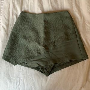 Topshop green skort